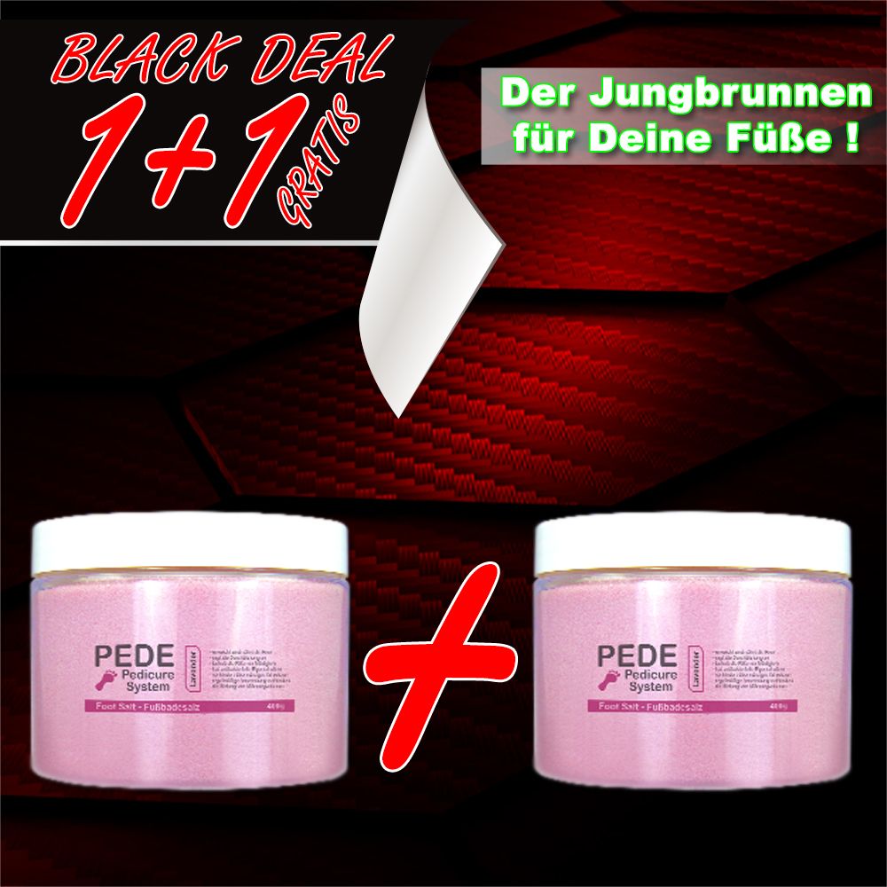 BLACK DEAL 1+1: PEDE Fußbadesalz Lavendel 400g